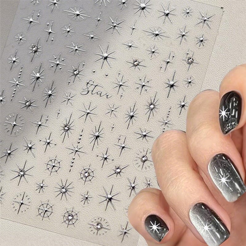 Glitter Starlight Rhinestones 3D Nail Stickers - Image 5