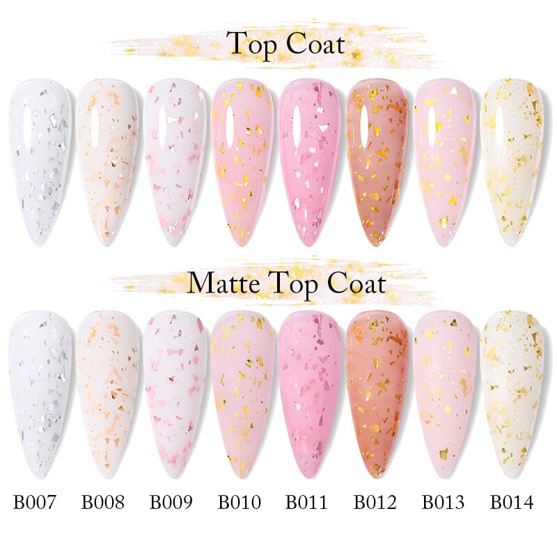 Gold Glitter Rubber Base Gel 7ml - Image 4