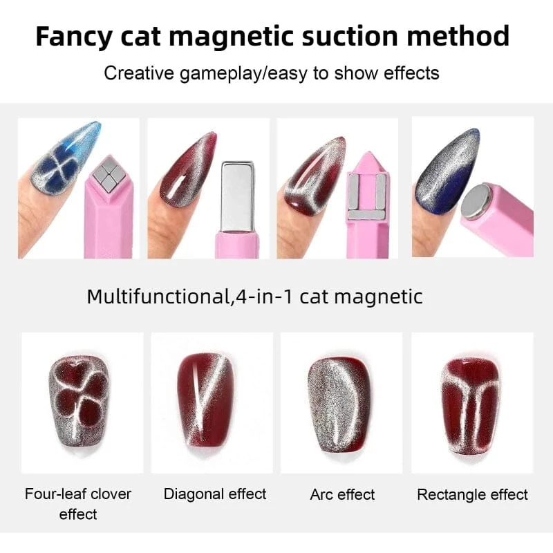 Pink 4 in 1 Rhombus Multifunctional Magnet - Image 4
