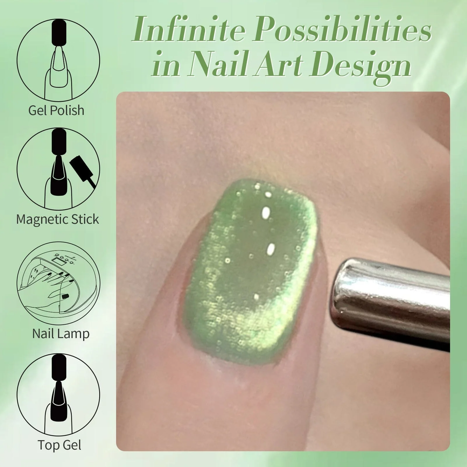 Green Cat Magnetic Gel MY224 Wizard of Oz 15ml - Image 8