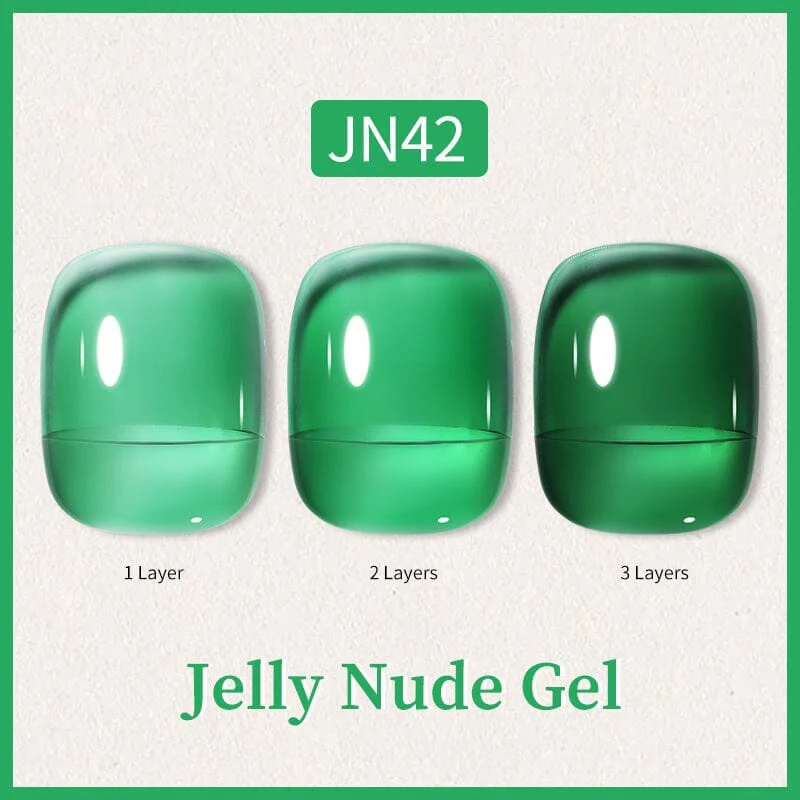 Green Jelly Nude Gel Polish JN42 10ml - Image 3