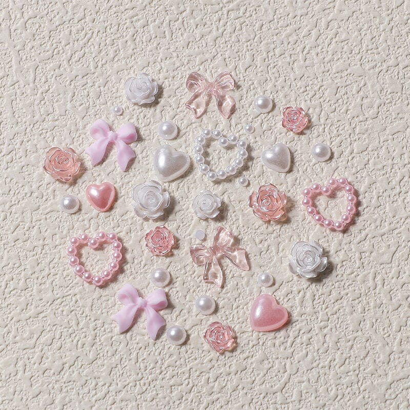 Heart Flowers #03 Nail Decoration in Wheel - Image 2