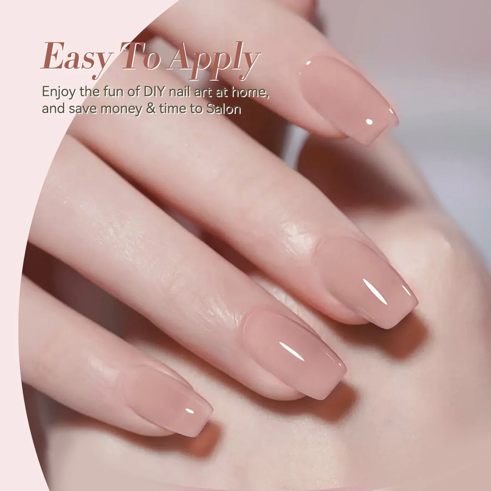 Jelly Gel Polish TS09 Muted Blush 15ml - Image 3