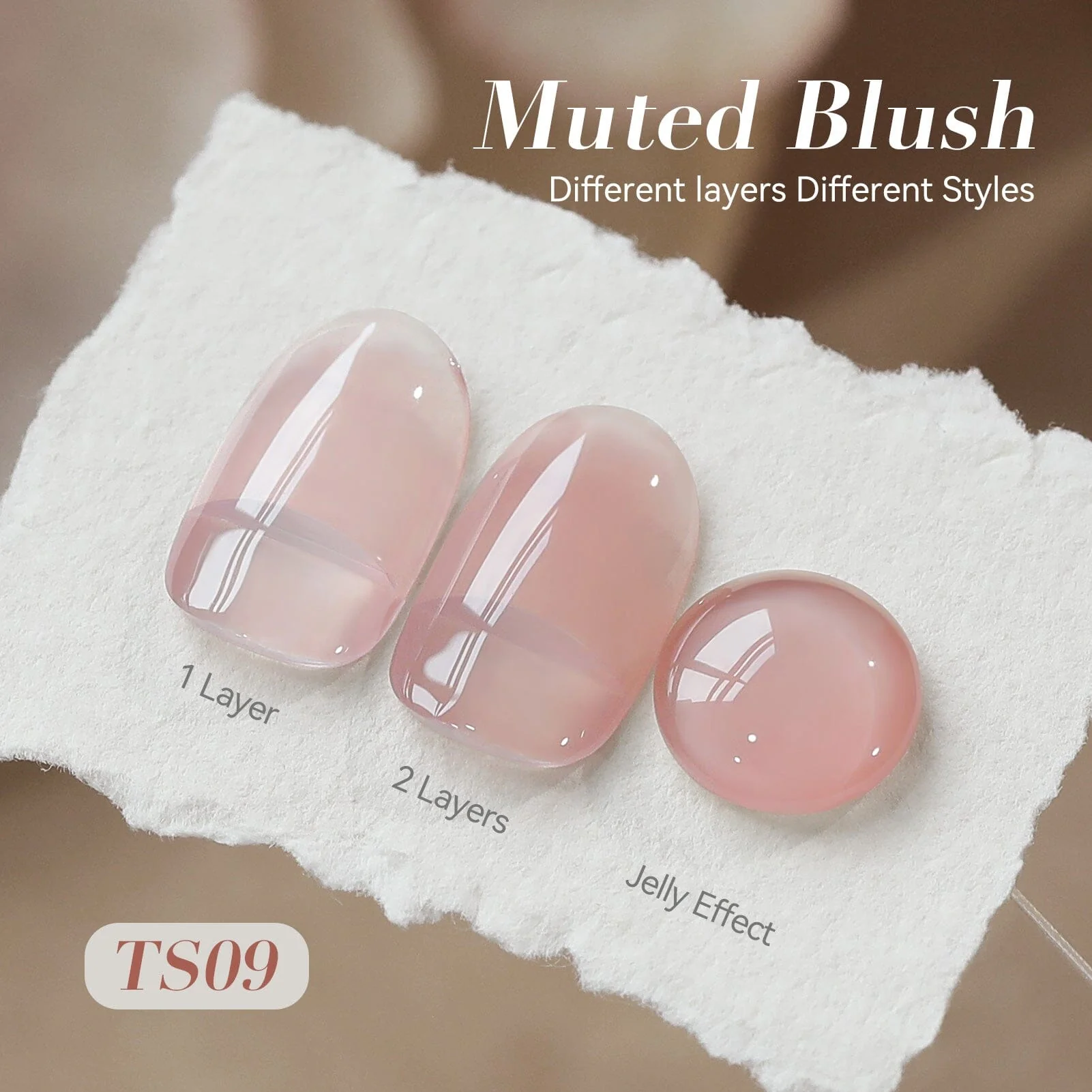 Jelly Gel Polish TS09 Muted Blush 15ml - Image 4
