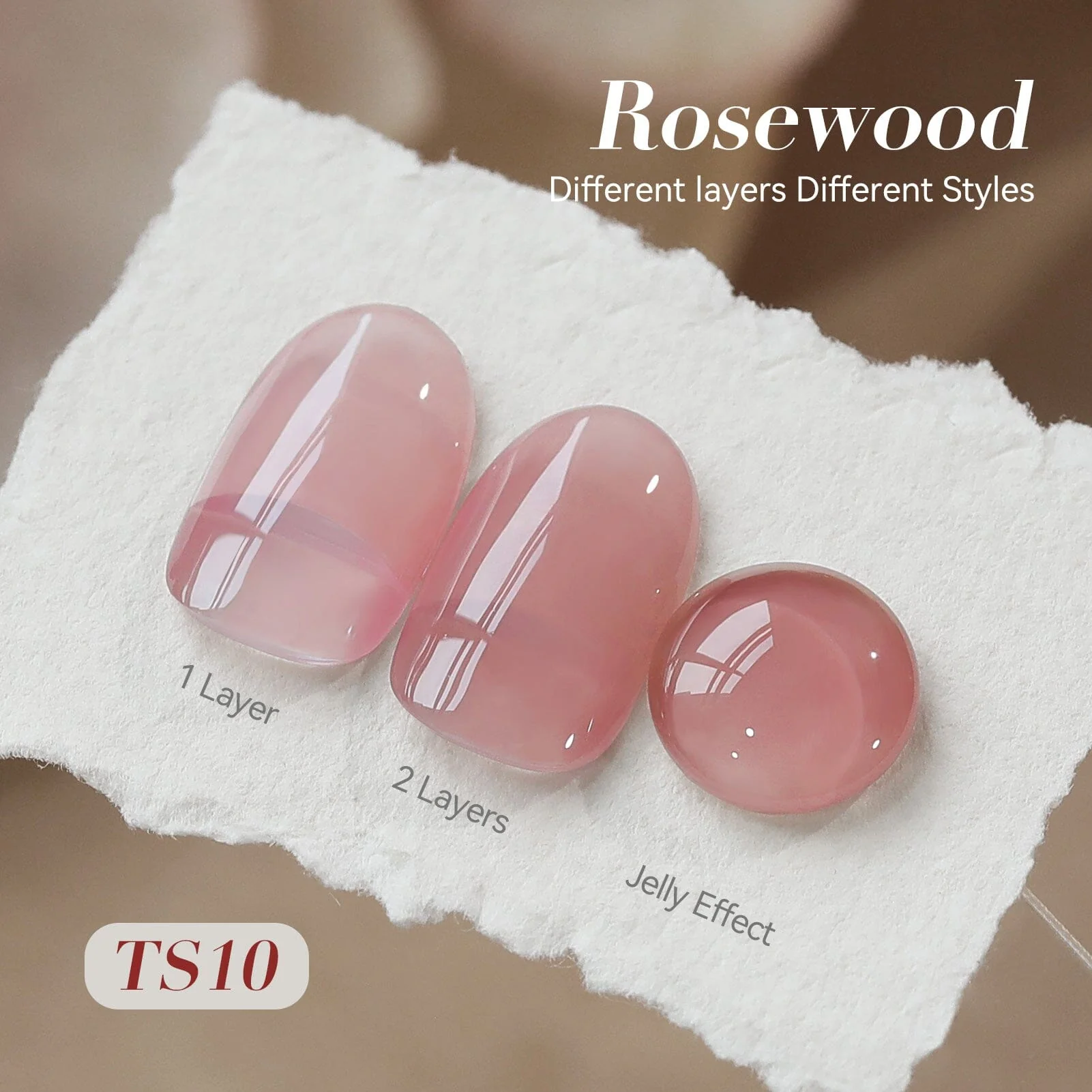 Jelly Gel Polish TS10 Rosewood 15ml - Image 4