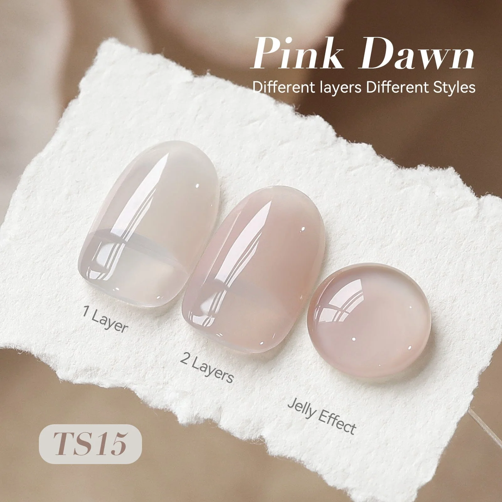 Jelly Gel Polish TS15 Pink Dawn 15ml - Image 4