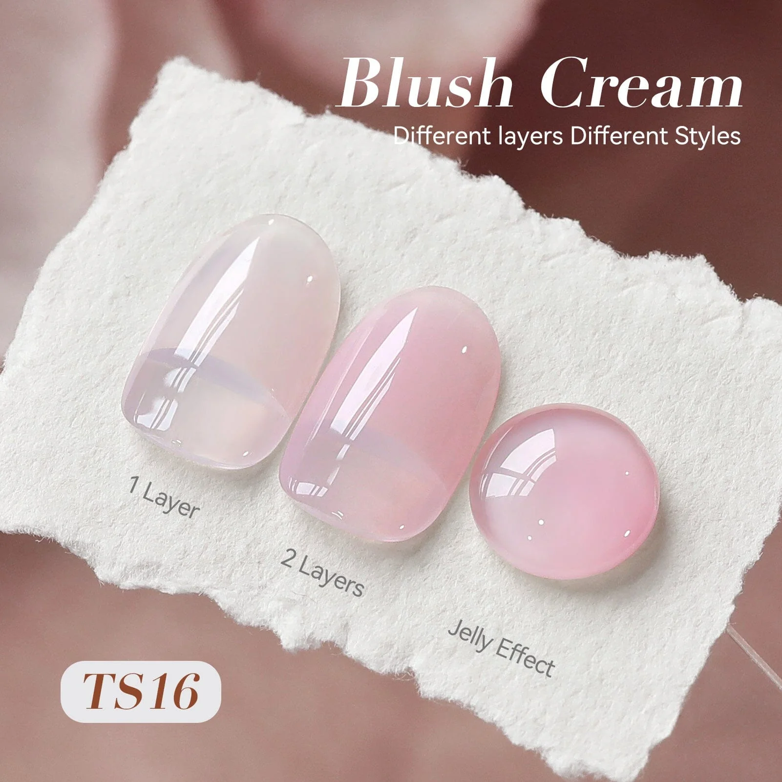 Jelly Gel Polish TS16 Blush Cream 15ml - Image 5