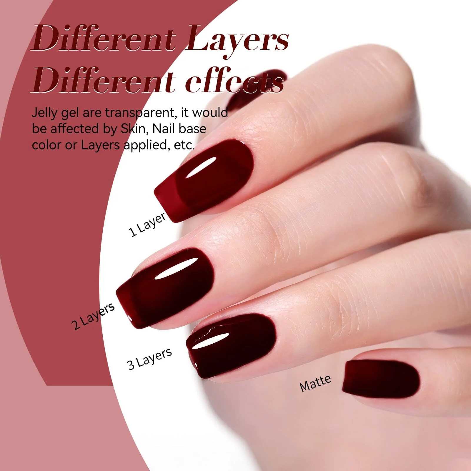 Jelly Gel Polish TS24 Scarlet Heat 15ml - Image 3