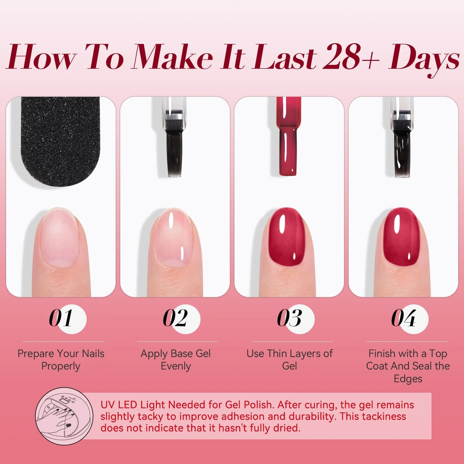 Jelly Gel Polish TS25 Crimson Glow 15ml - Image 5