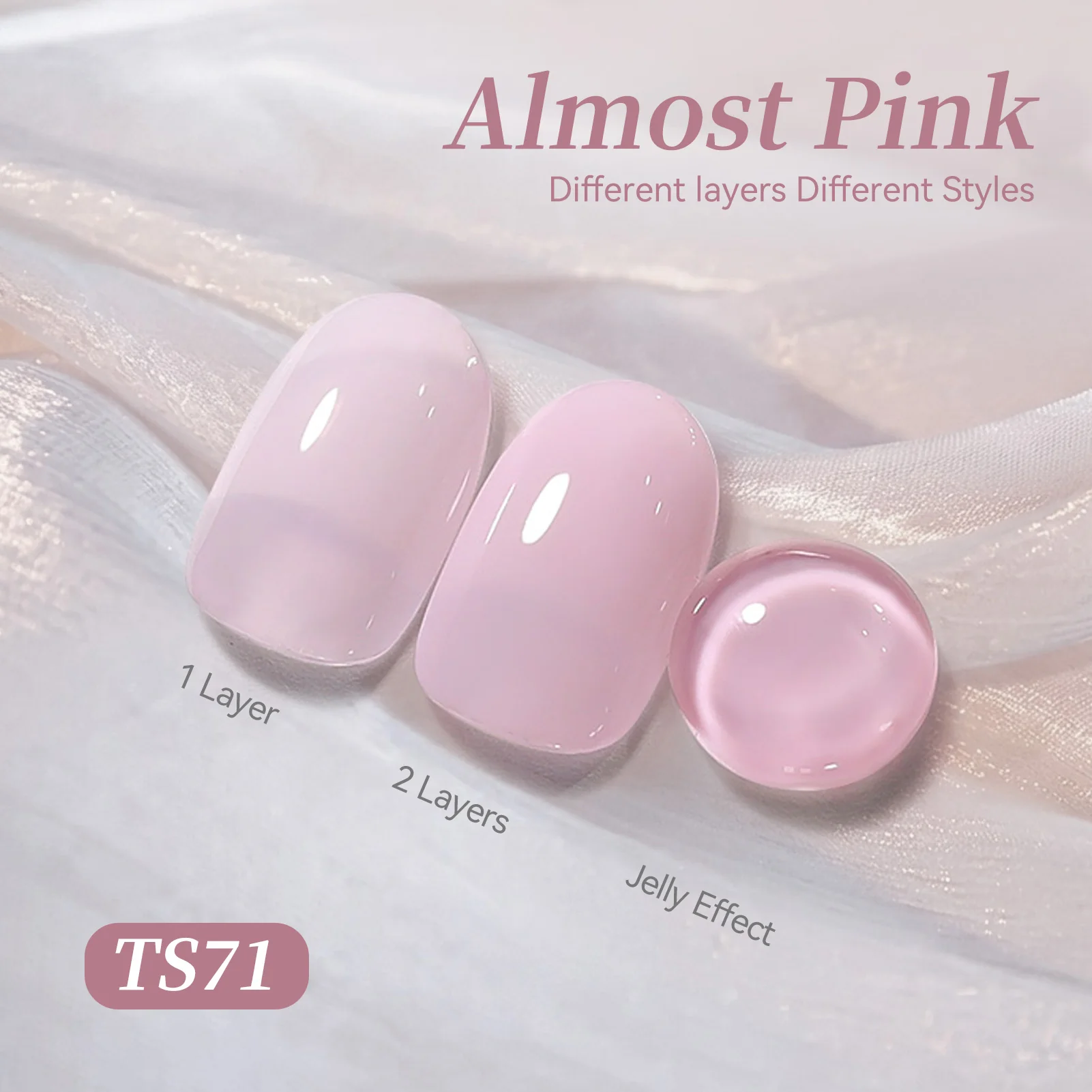 Jelly Gel TS71 Almost Pink 15ml - Image 4