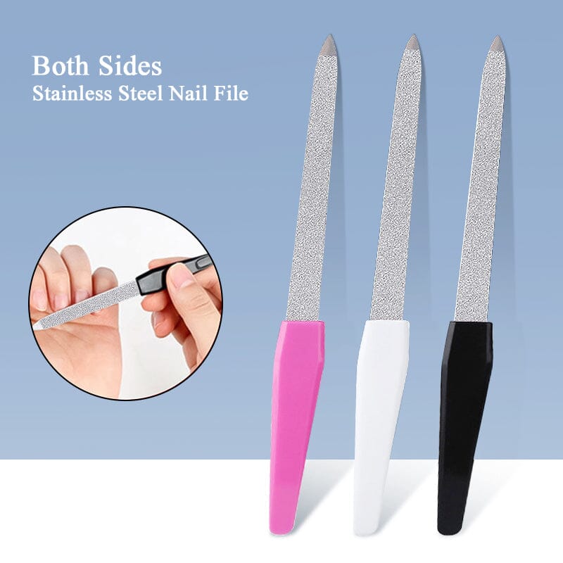 Metal Nail File Pink 15.4cm - Image 2