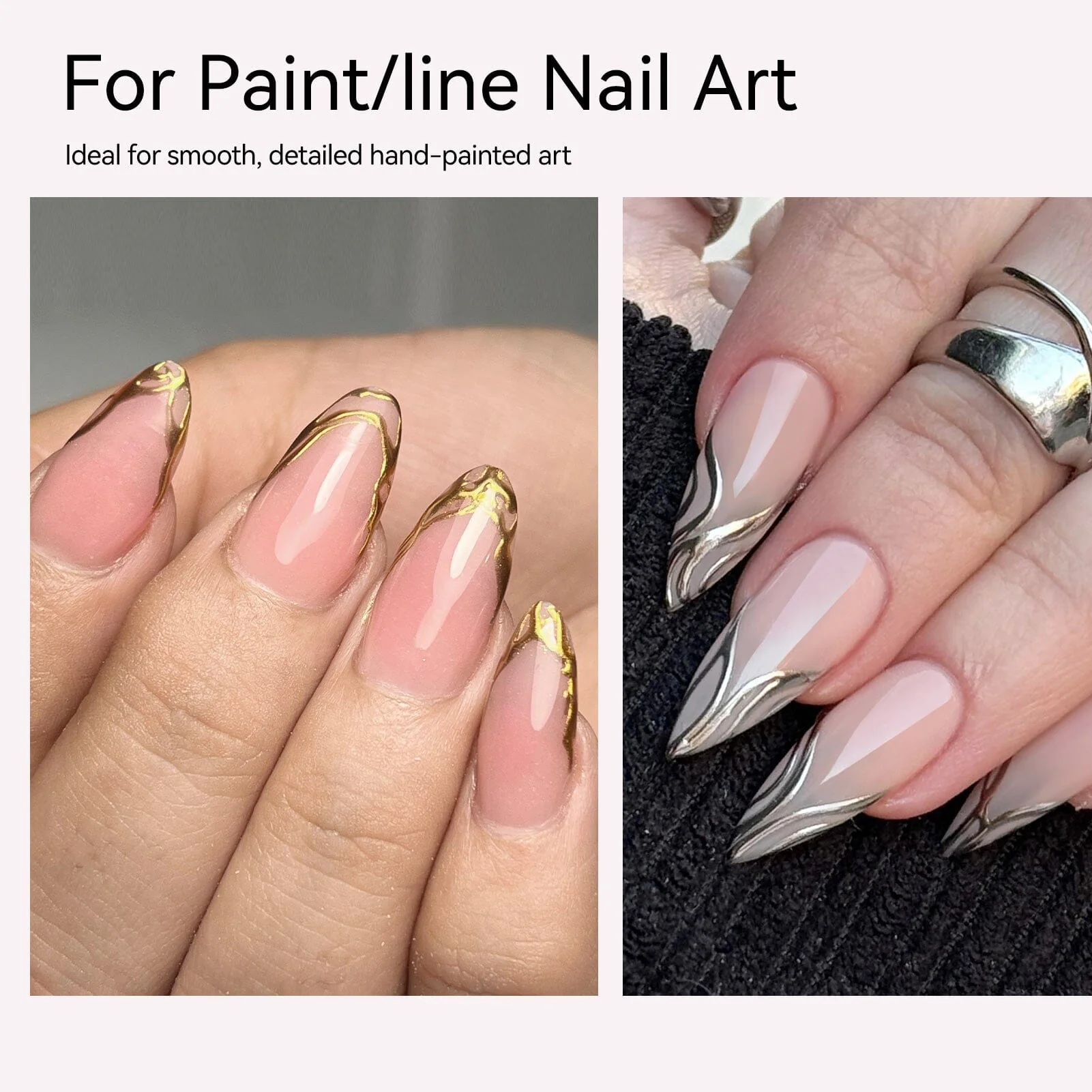 Metallic Gold & Silver Liner Paint Gel 8ml - Image 5