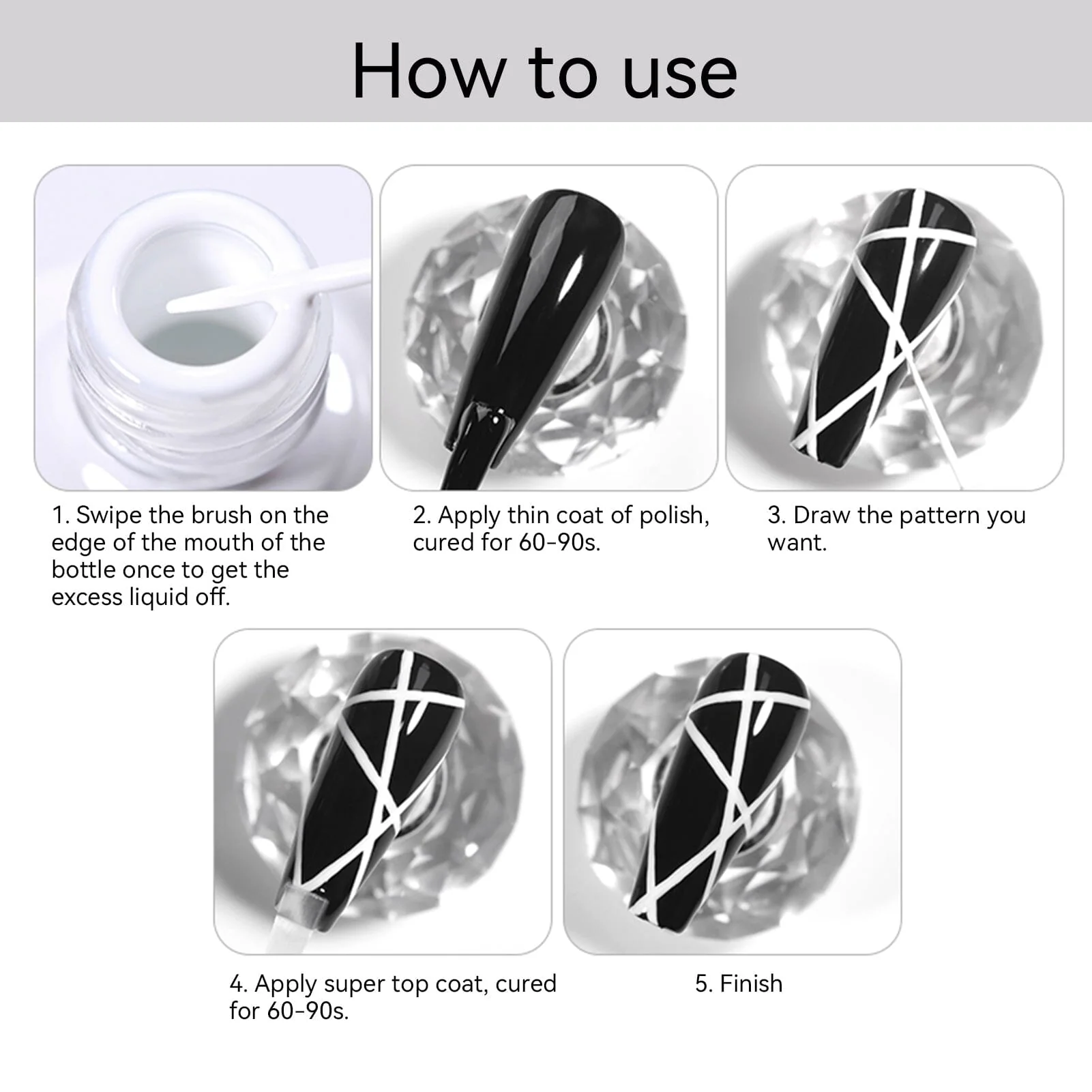 Metallic Gold & Silver Liner Paint Gel 8ml - Image 8