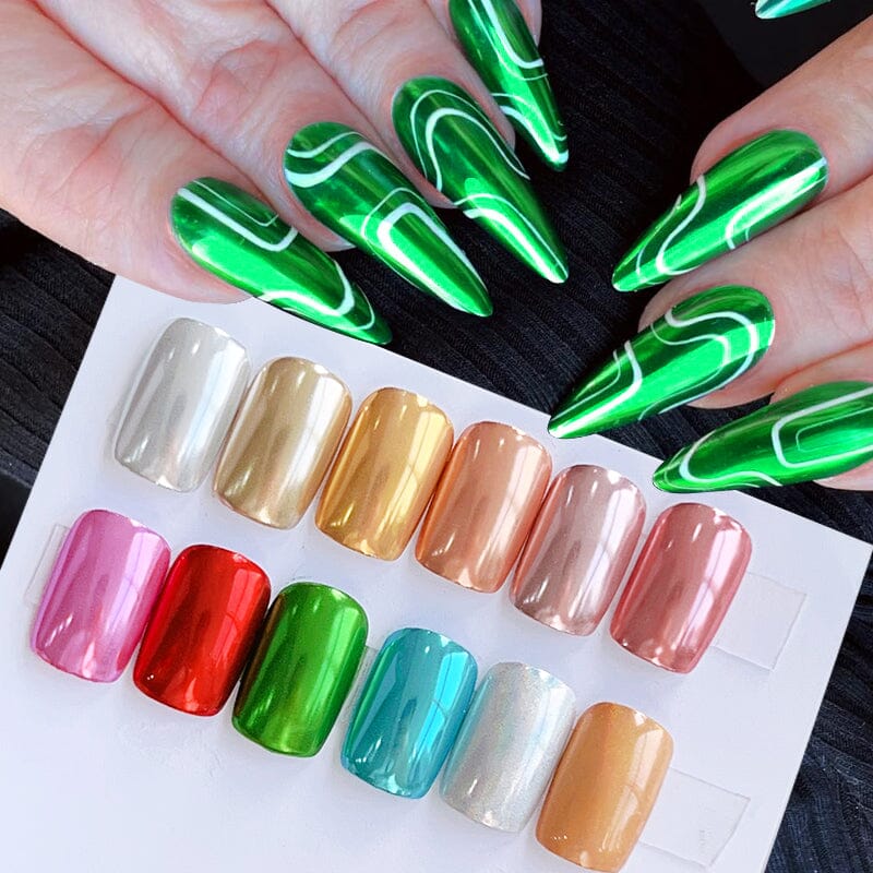 Metallic Mirror Effect Solid Chrome Nail Powder - Image 11