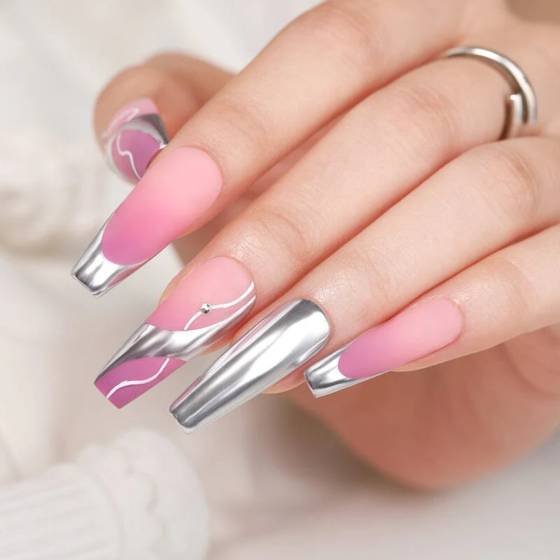 Metallic Mirror Effect Solid Chrome Nail Powder - Image 2