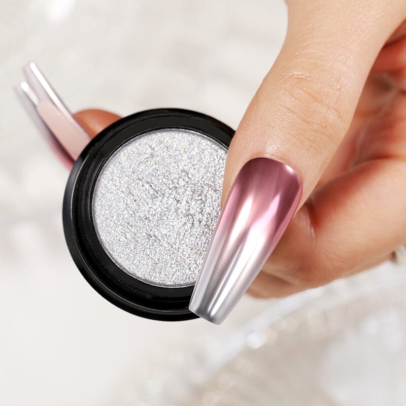 Metallic Mirror Effect Solid Chrome Nail Powder - Image 3