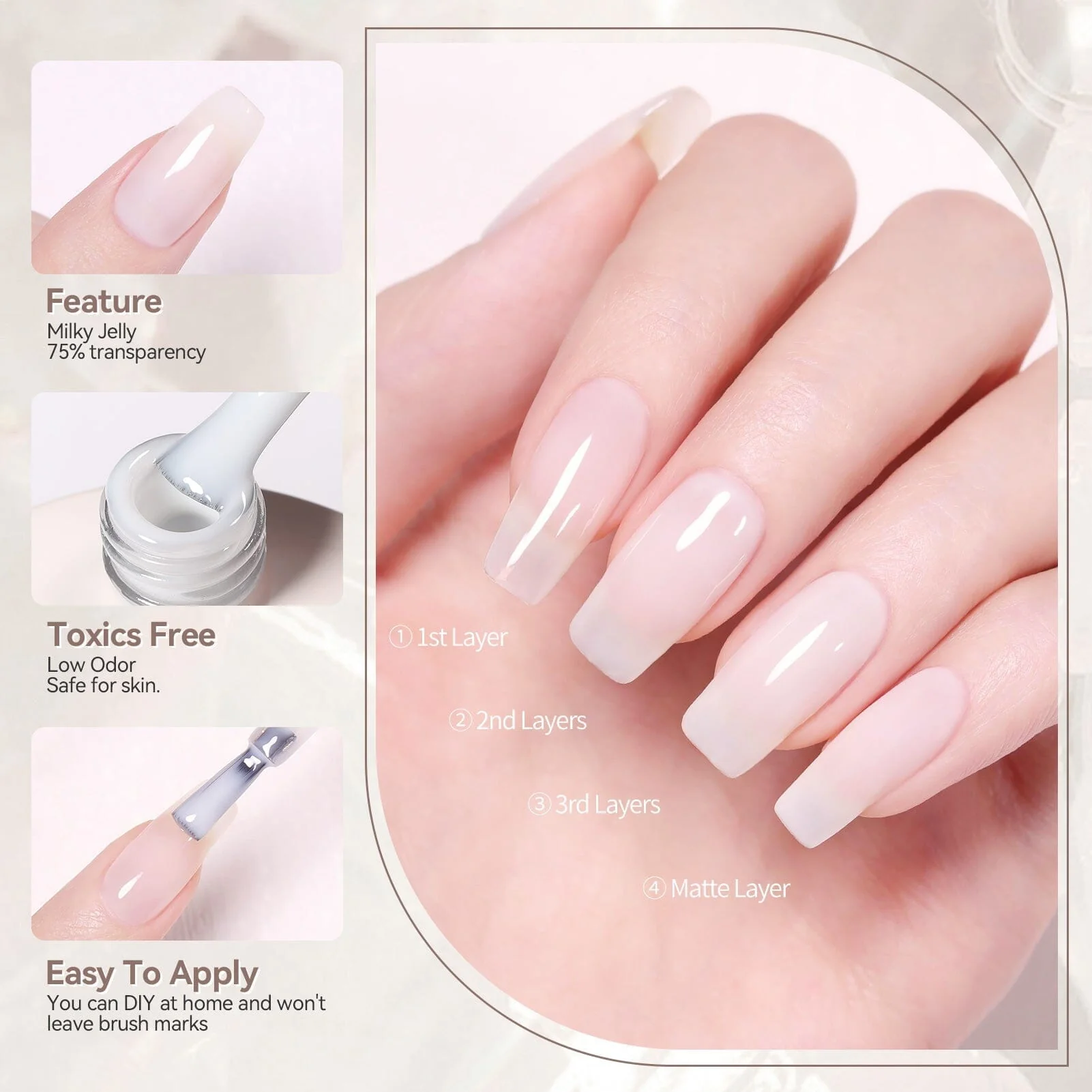 Milky Jelly Gel #01 15ml - Image 6