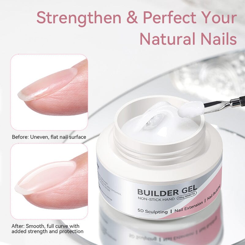Milky White Non Stick Hand Builder Gel 60g - Image 11