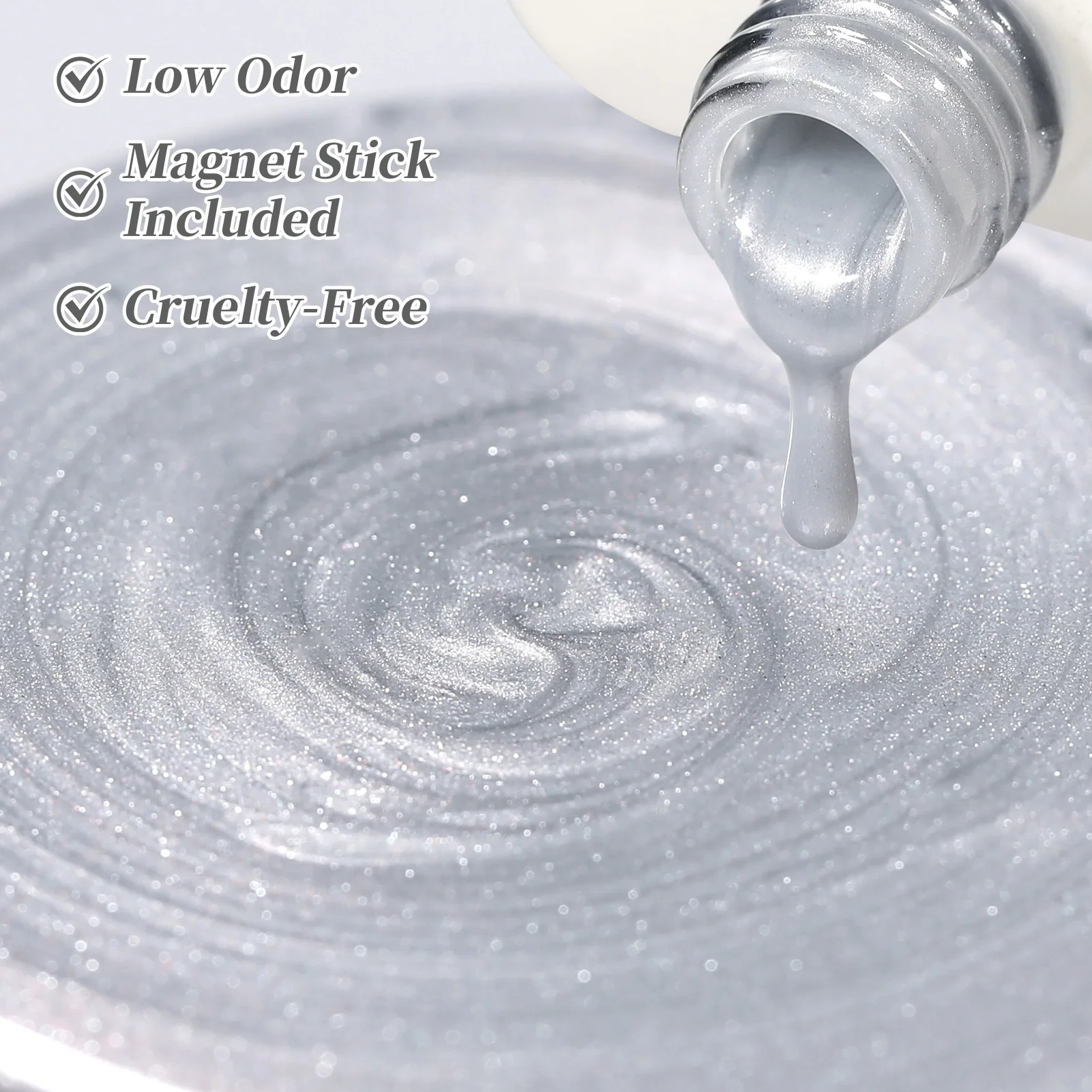 Moonlight Cat Magnetic Gel MY550 Pearl White 15ml - Image 7