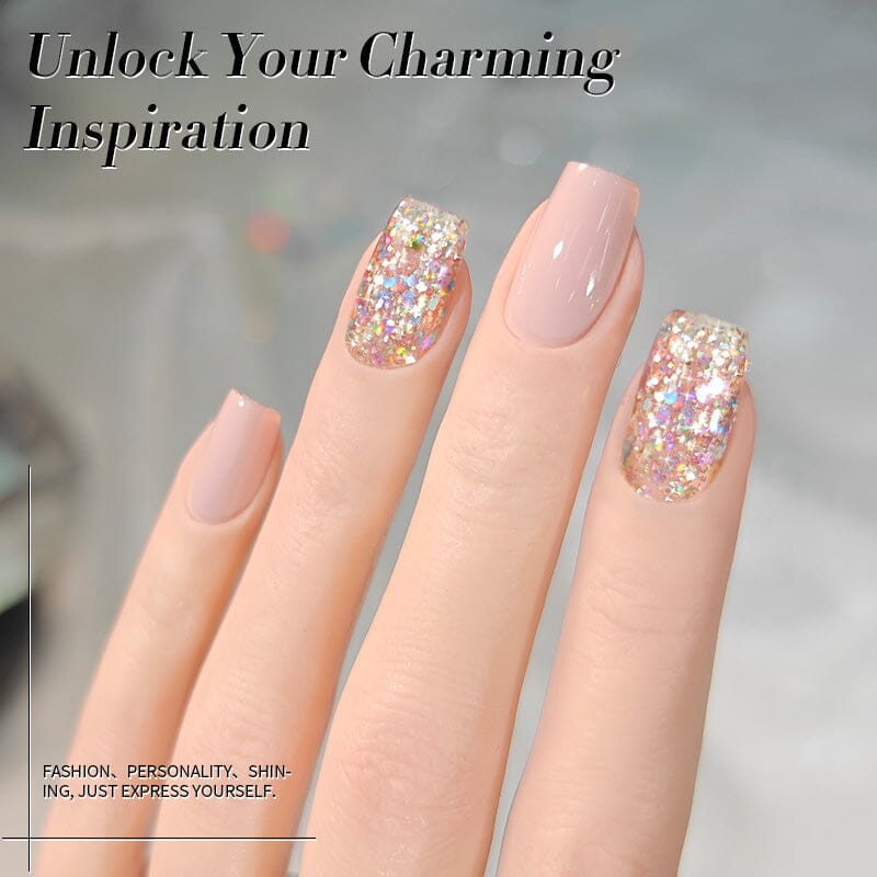 Multicolor Sequins Glitter Gel Polish SG04 Rainbow Island 10ml - Image 2
