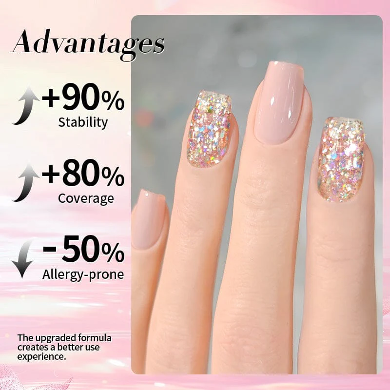 Multicolor Sequins Glitter Gel Polish SG04 Rainbow Island 10ml - Image 4