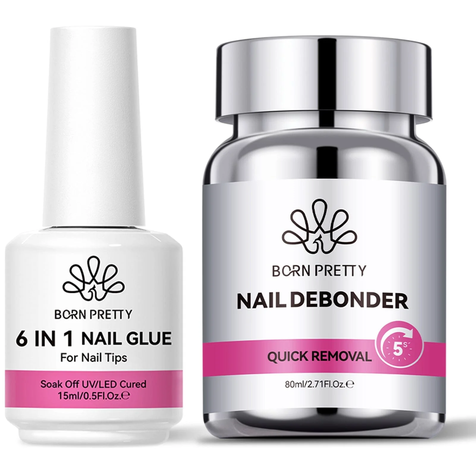Nail Debonder & 6 in 1 Nail Glue Gel
