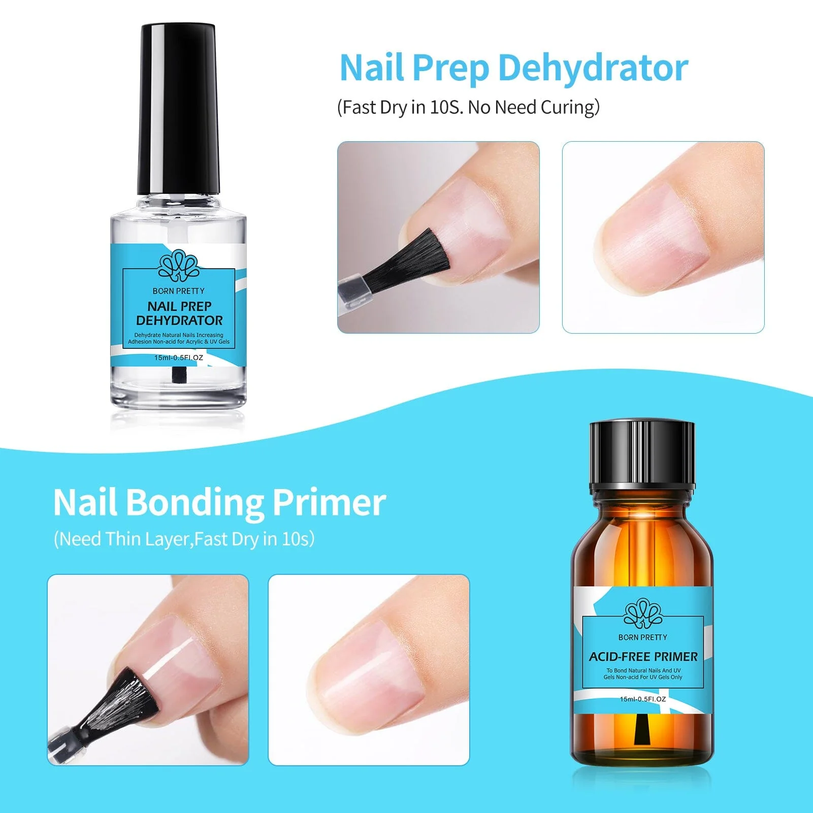 Nail Prep Dehydrator & Primer Kit 15ml - Image 3