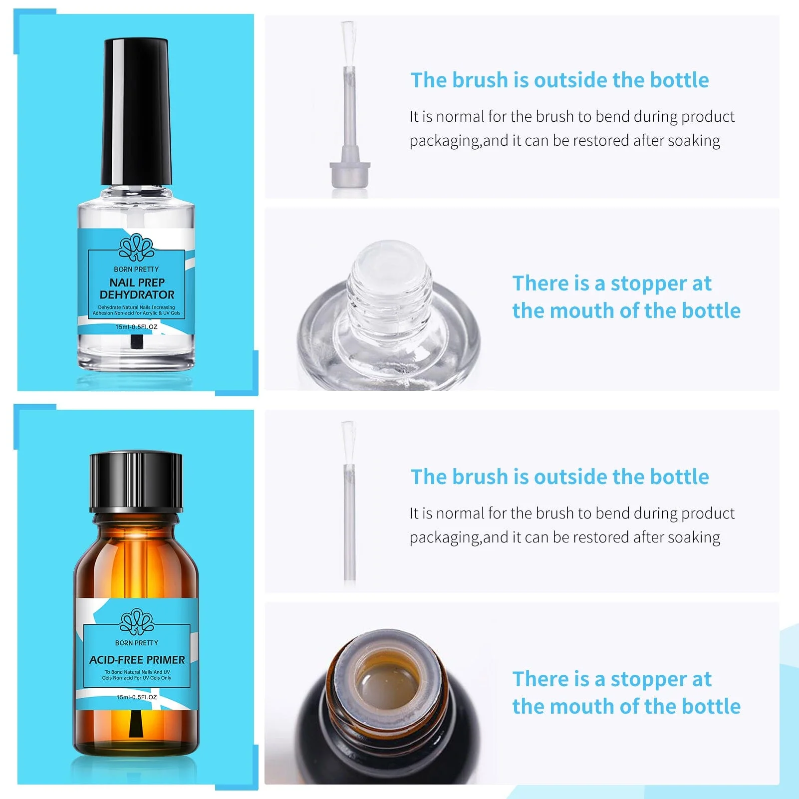 Nail Prep Dehydrator & Primer Kit 15ml - Image 9