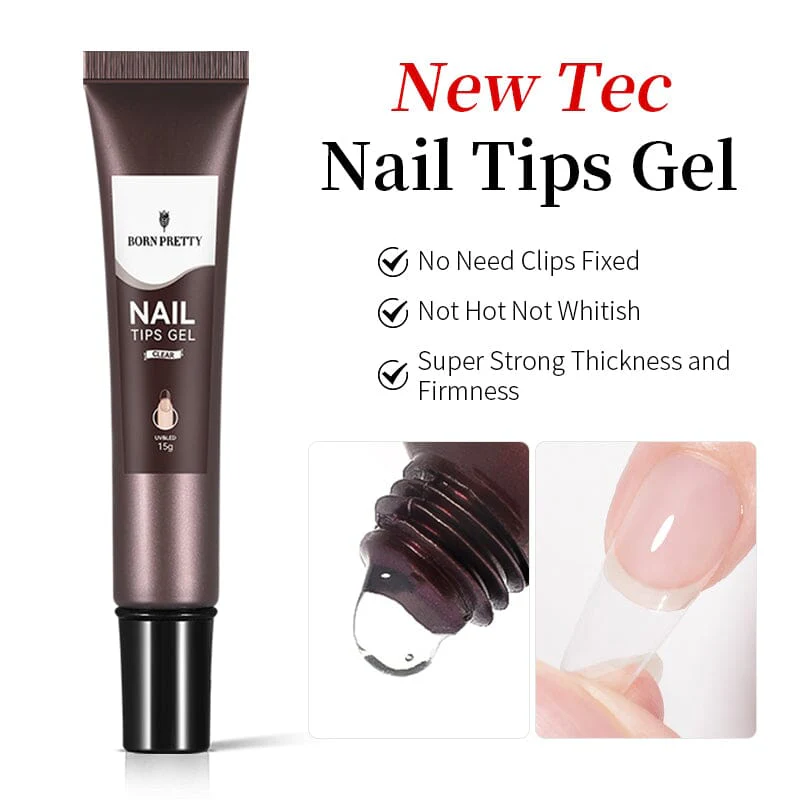 Nail Tips Gel Clear 15g - Image 4