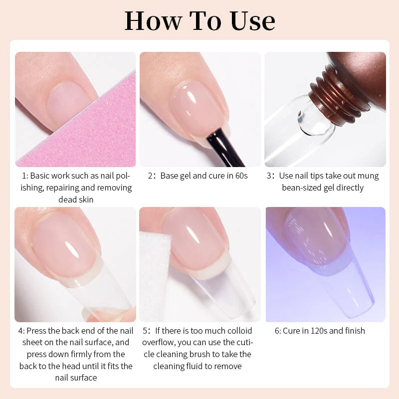 Nail Tips Gel Clear 15g - Image 8