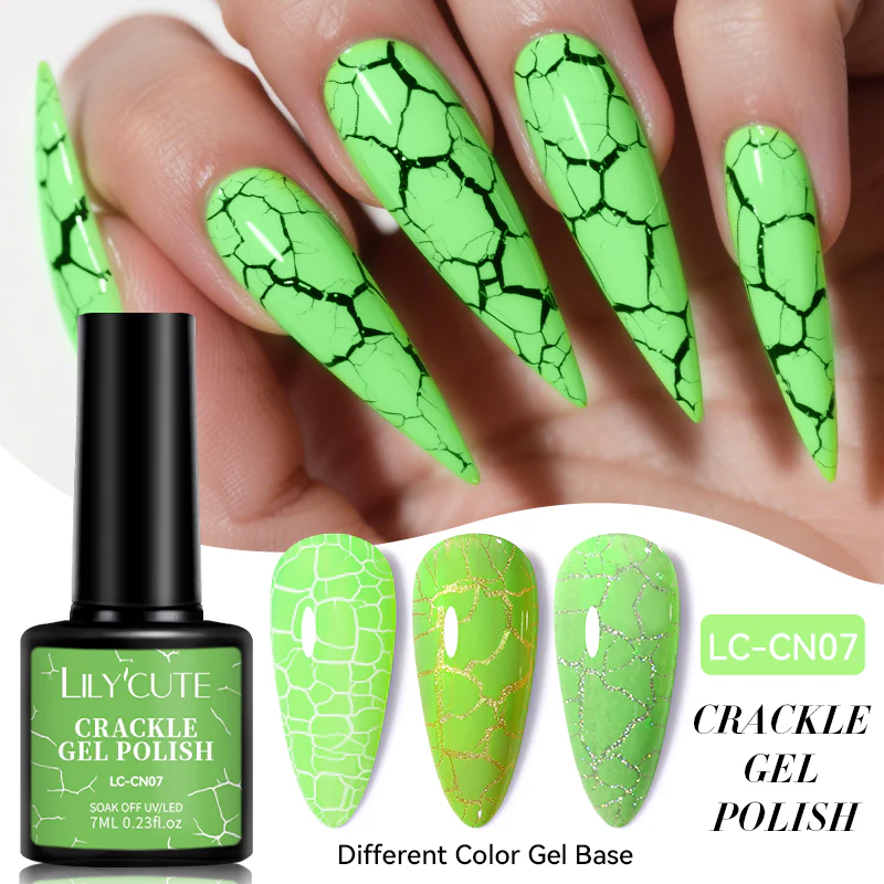 Neon Crackle Gel Polish LC-CN07 7ml - Image 2