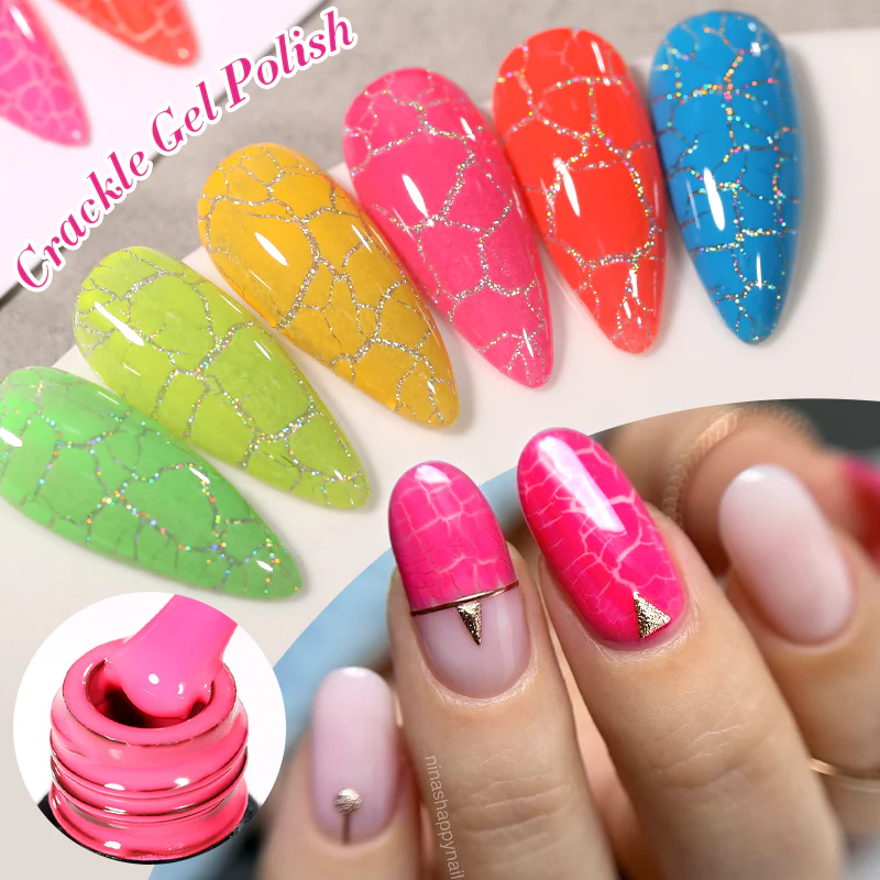 Neon Crackle Gel Polish LC-CN07 7ml - Image 10