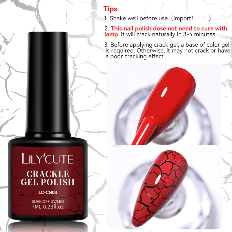 Neon Crackle Gel Polish LC-CN07 7ml - Image 12