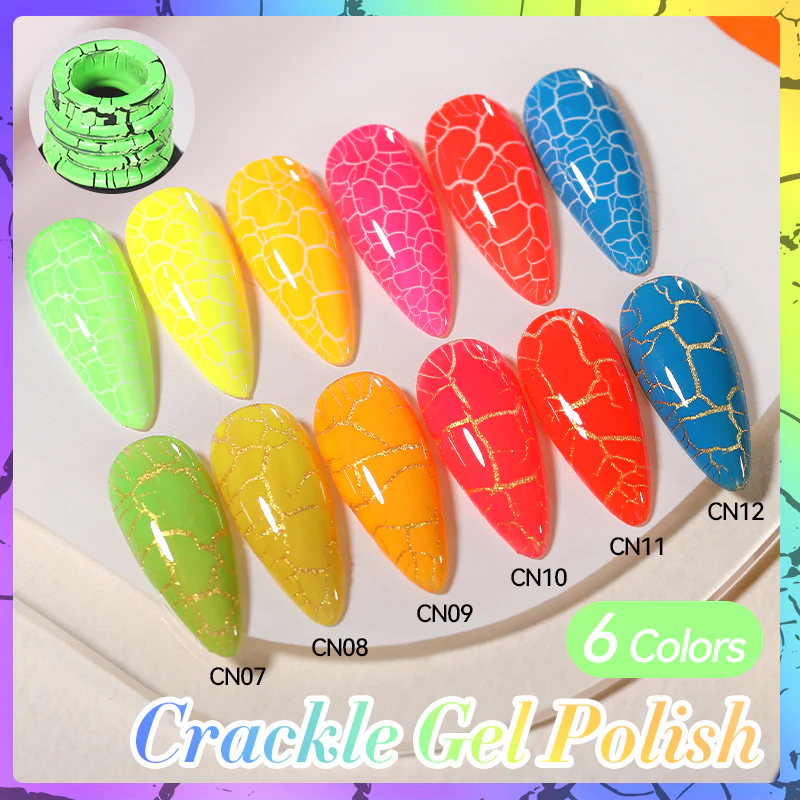 Neon Crackle Gel Polish LC-CN07 7ml - Image 9