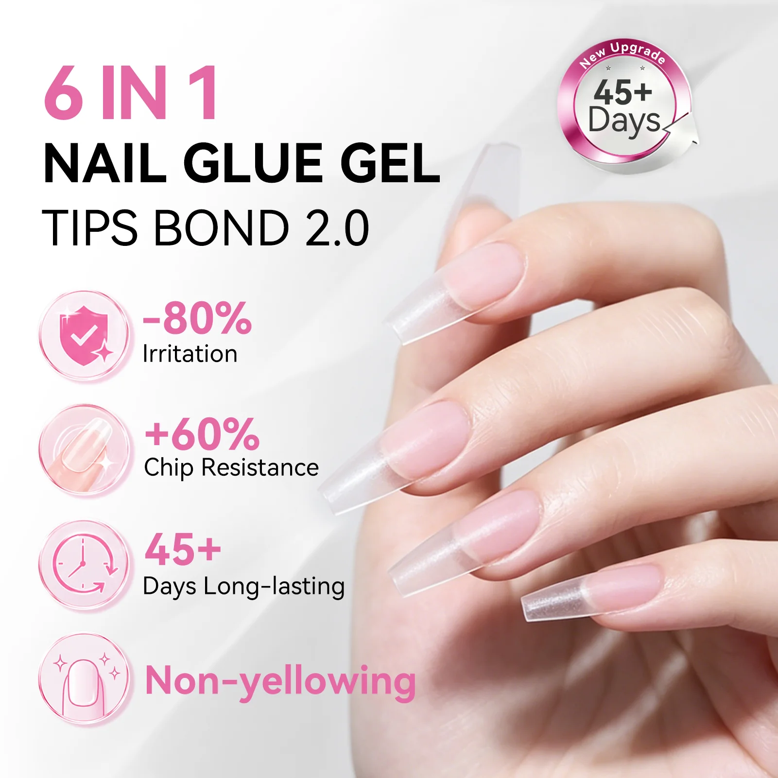 New Upgrade 6 In 1 Nail Glue Gel 15ml - Image 3
