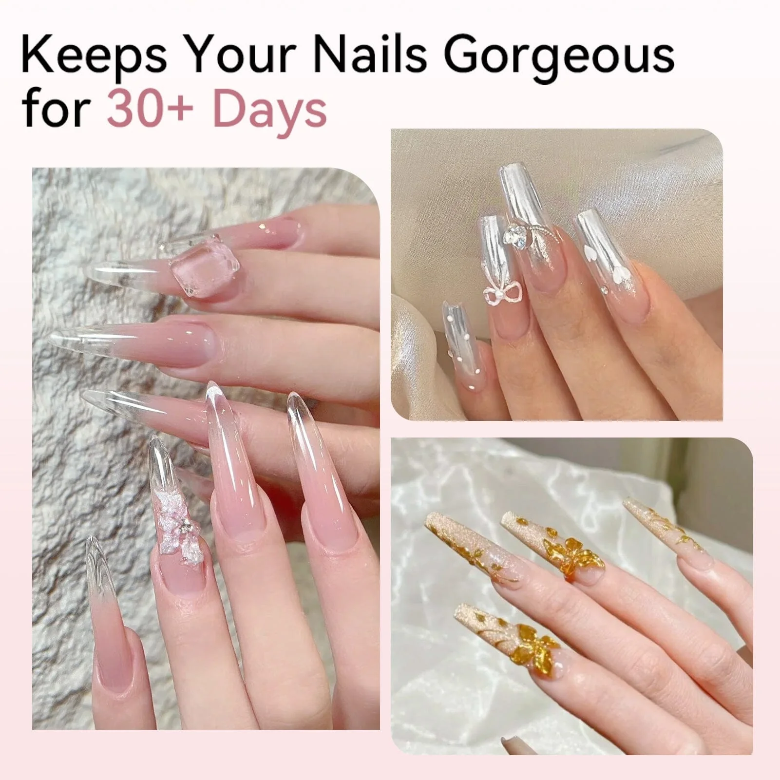 Non Stick Hand Extension Nail Kit Clear 60g - Image 2