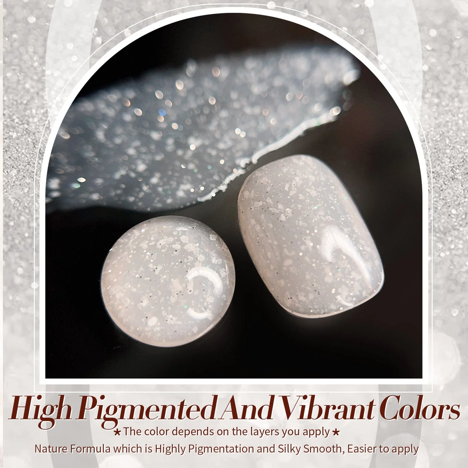 Nude Snow Glitter Jelly Gel 15ml - Image 7
