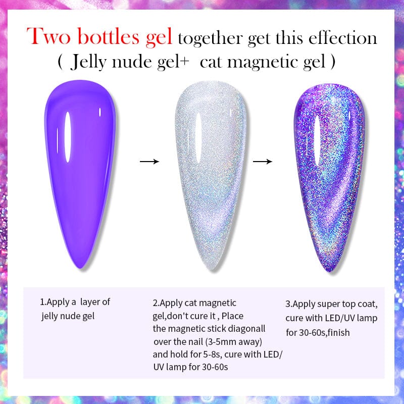 Omnipotent Iridescent Cat Magnetic Gel Nail Polish 10ml - Image 7