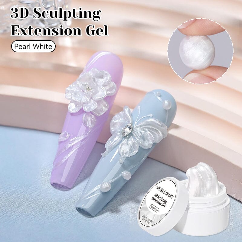 Pearl White 3D Sculpting Extension Gel 8ml - Image 5