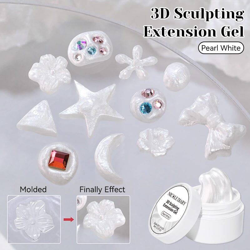 Pearl White 3D Sculpting Extension Gel 8ml - Image 6