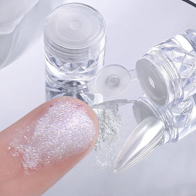 Pearlescent Chrome Powder #07 White - Image 5