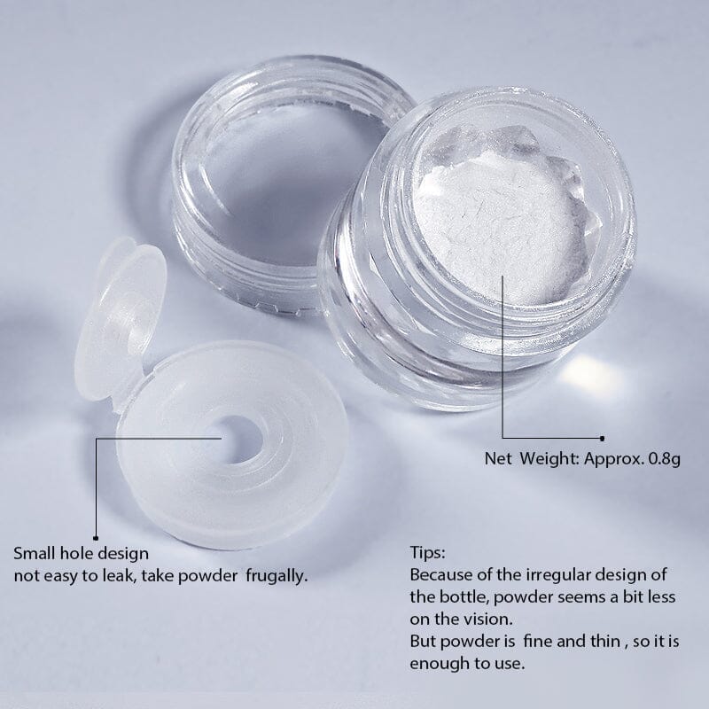 Pearlescent Chrome Powder #07 White - Image 6