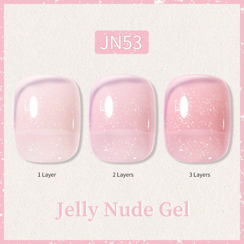 Pink Jelly Gel Polish JN53 10ml - Image 2
