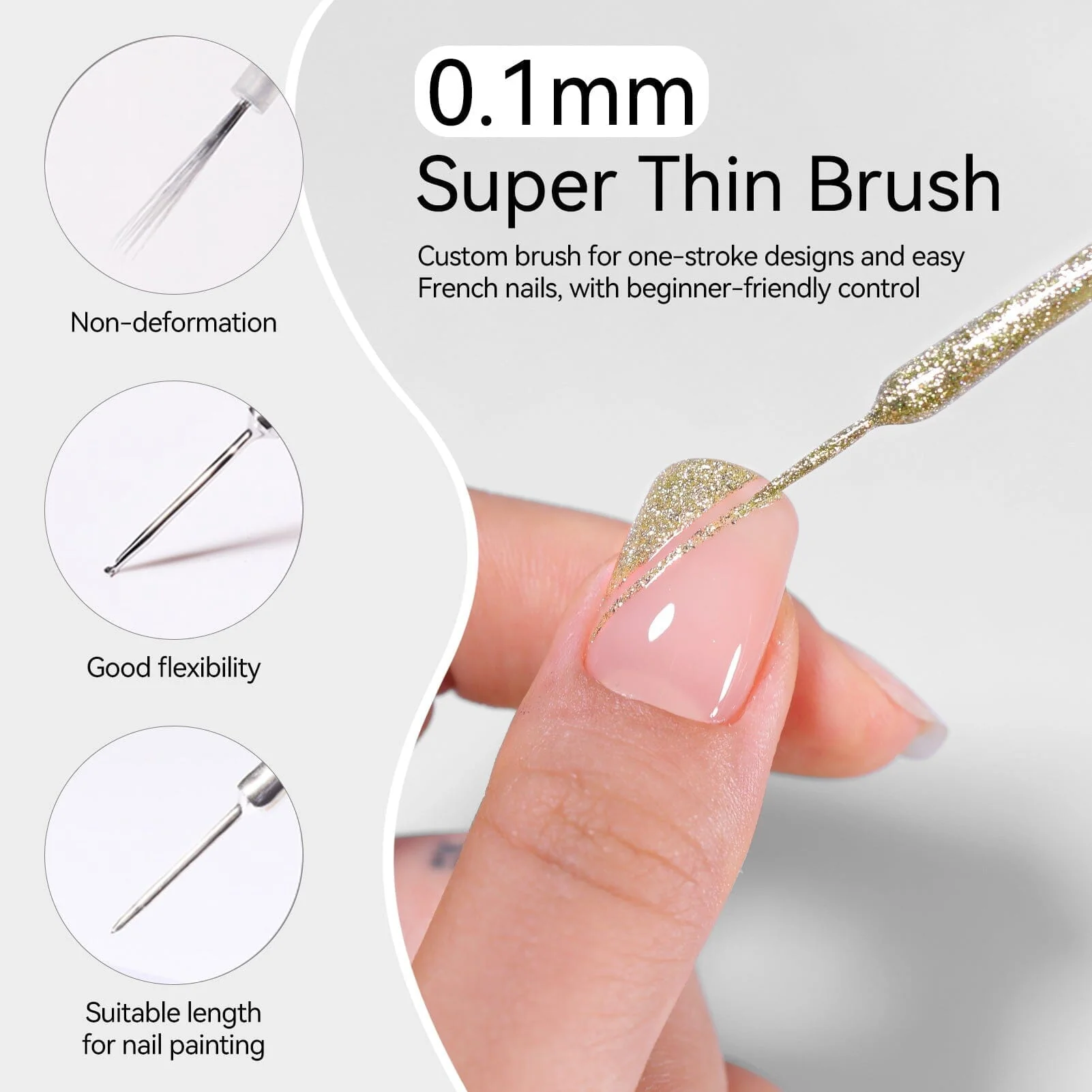Platinum Gold & Silver Liner Paint Gel 8ml - Image 3