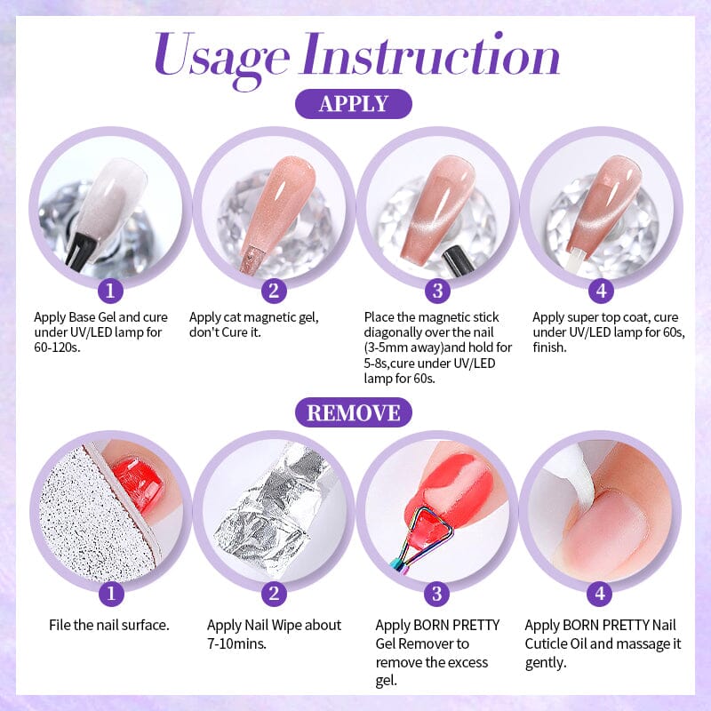 Purple Collection Cat Magnetic Gel Polish 10ml - Image 6