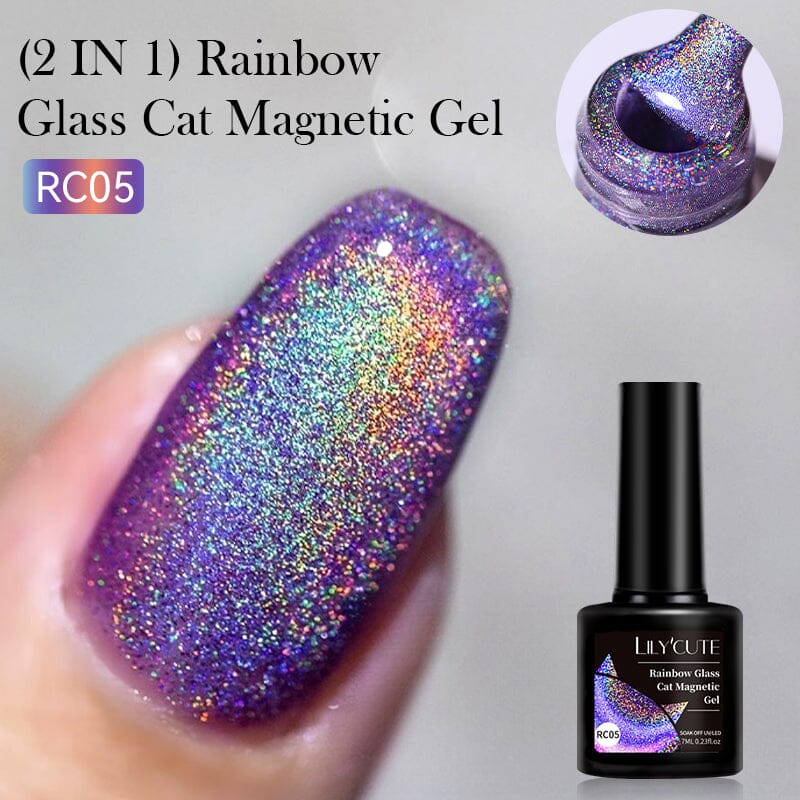 Rainbow Glass Cat Magnetic Gel RC05 7ml - Image 2