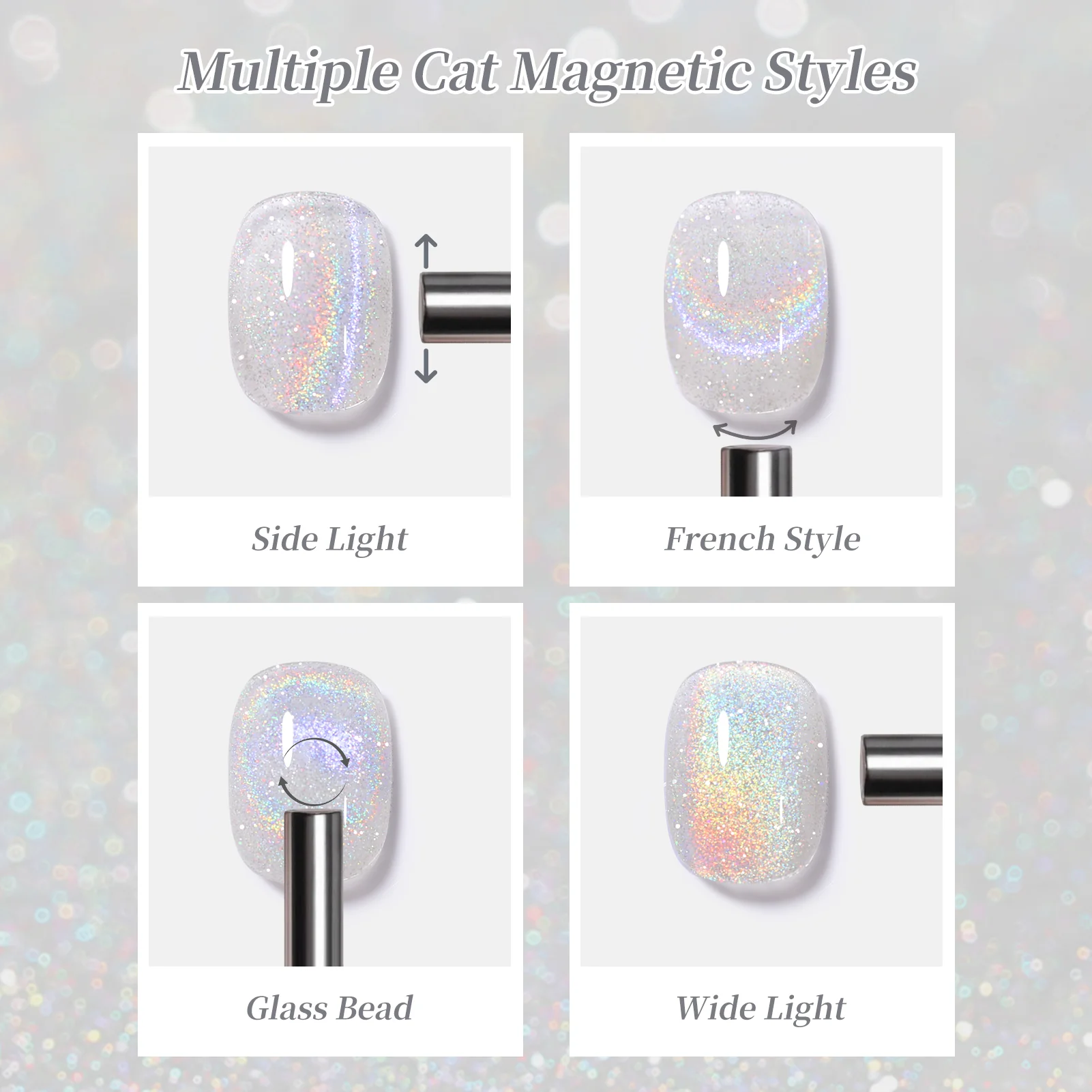 Reflective Cat Magnetic Gel MY495 Fantastic White 15ml - Image 6
