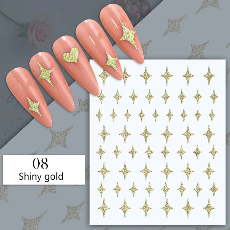 Reflective Glitter 3D Nail Sticker #16 - Image 14
