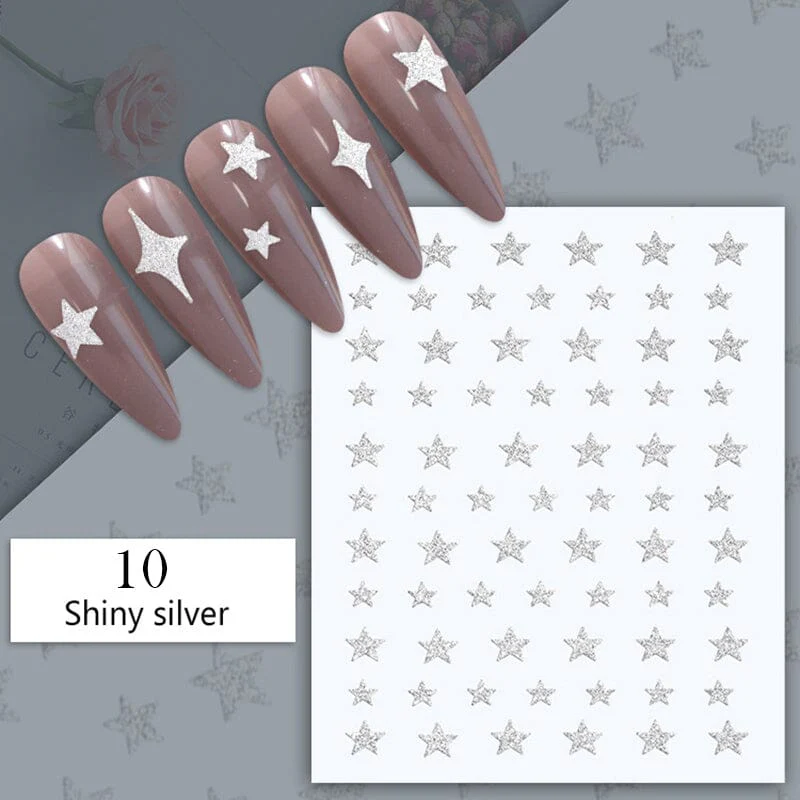 Reflective Glitter 3D Nail Sticker #16 - Image 16