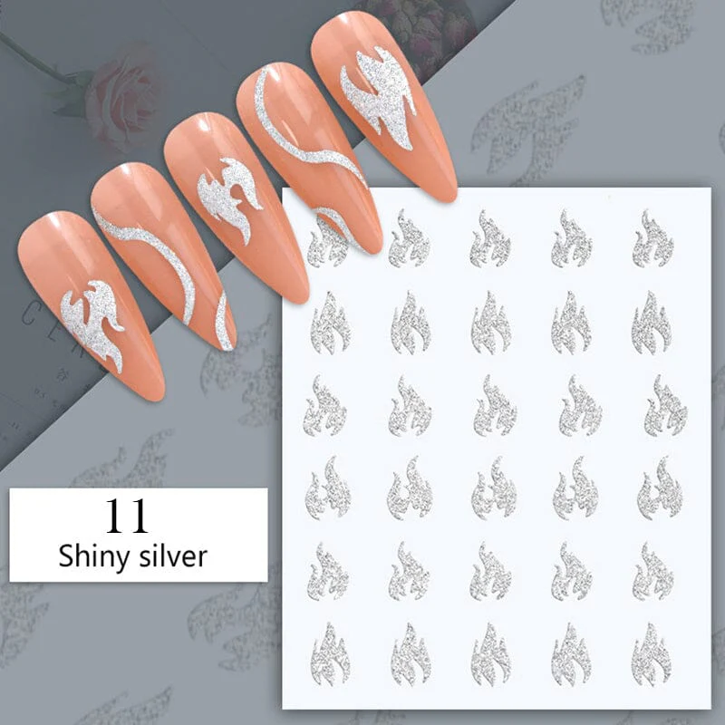 Reflective Glitter 3D Nail Sticker #16 - Image 17